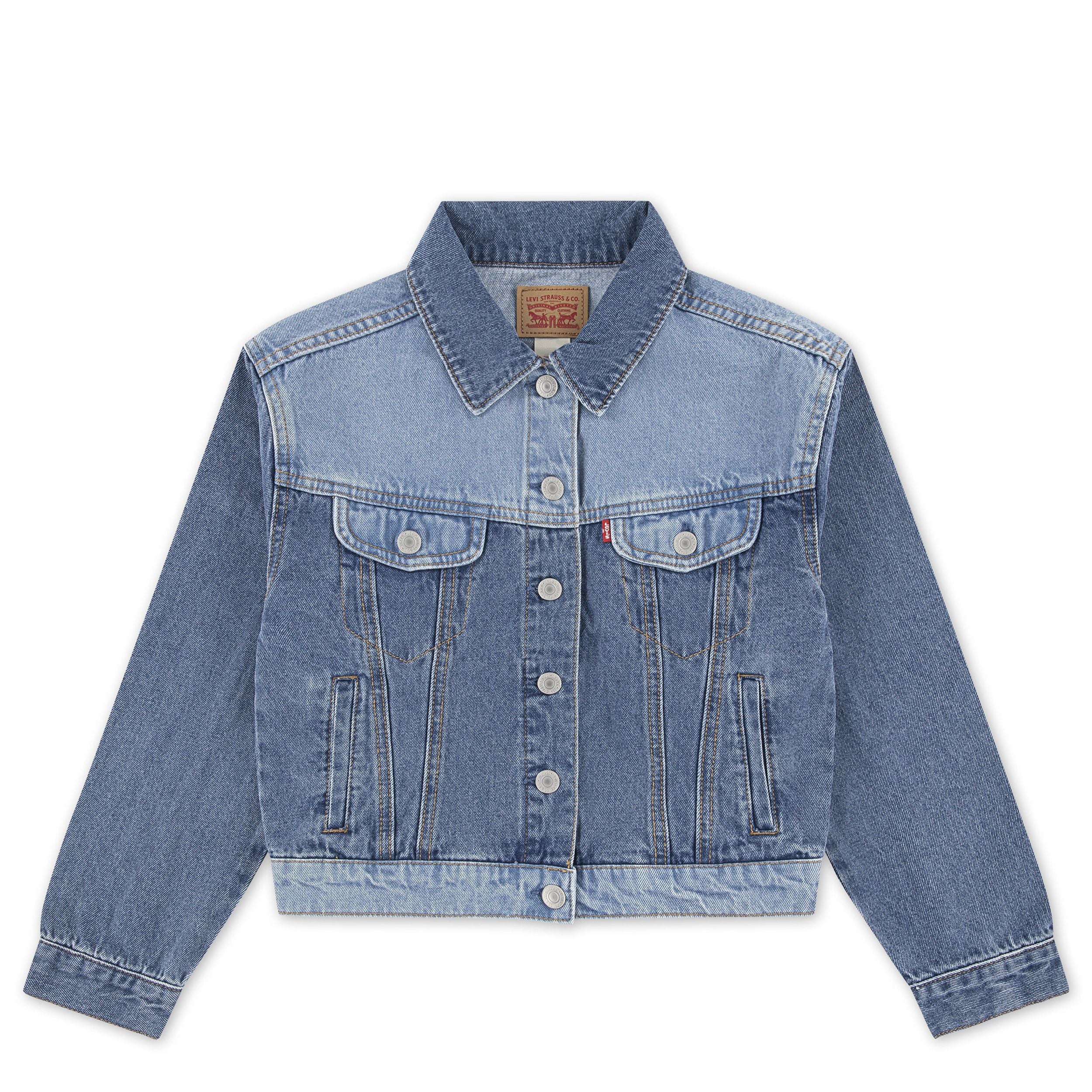 90'S Shrunked Blocked Trucker Jacket (Big Kid)