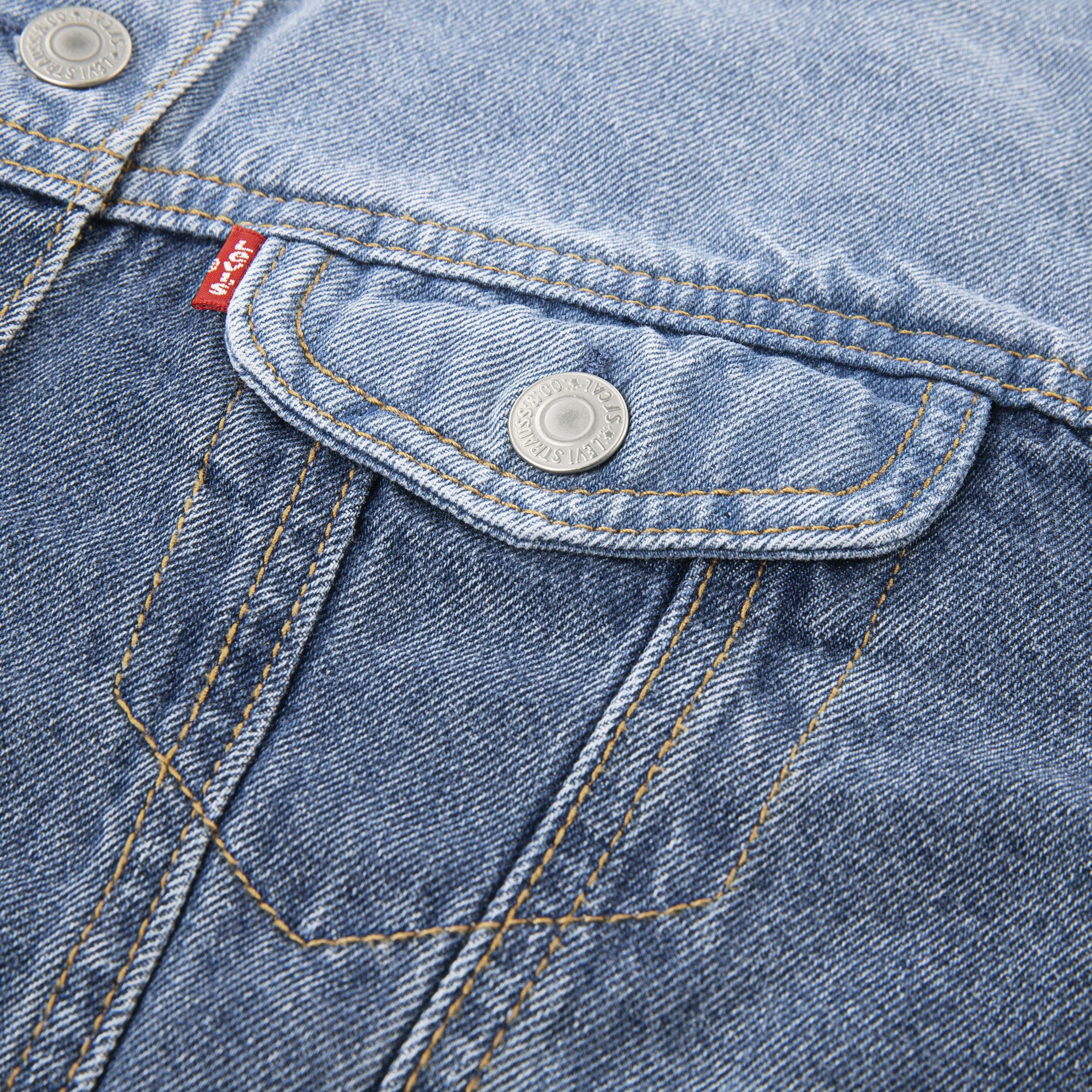 90'S Shrunked Blocked Trucker Jacket (Big Kid) - Image 3