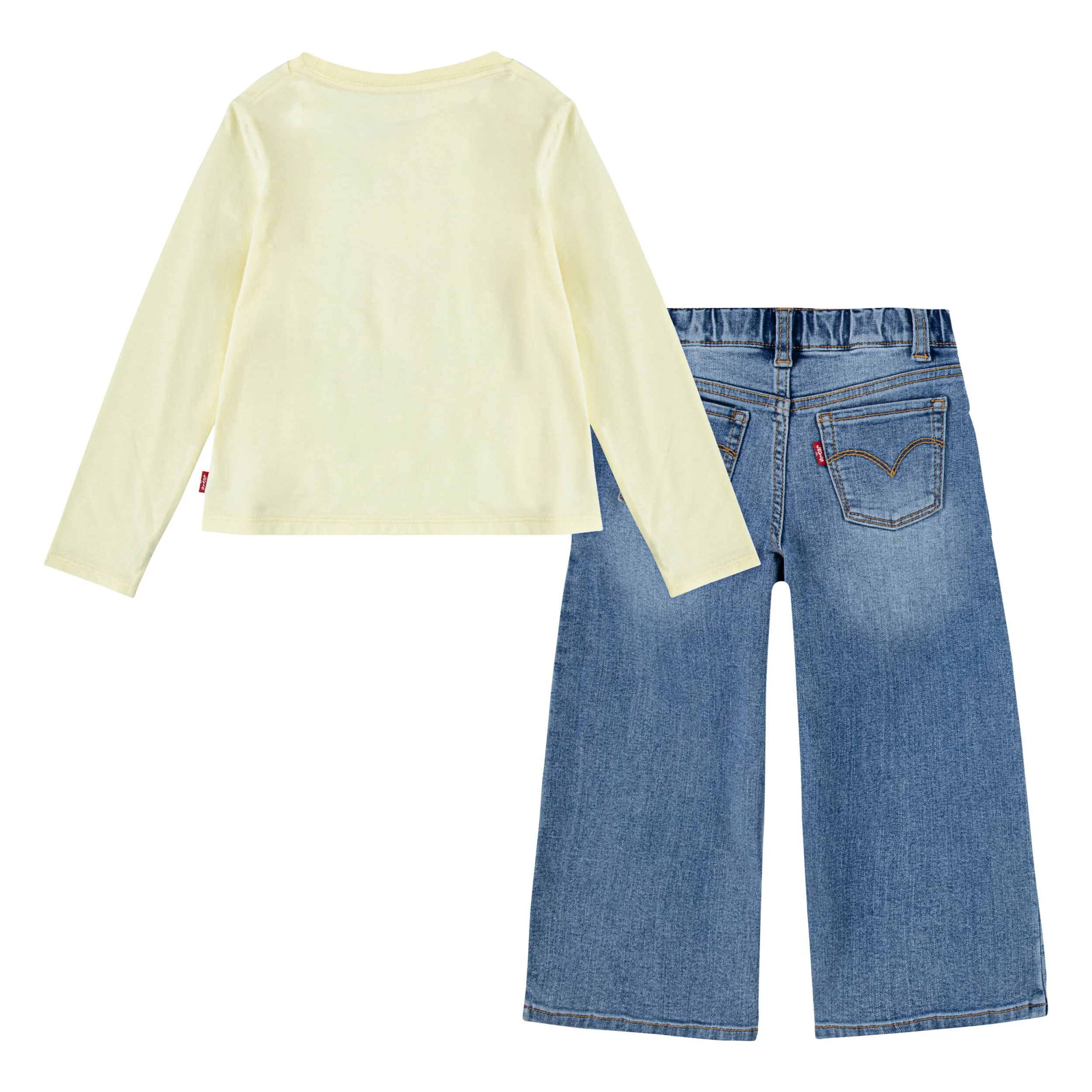 Bear Tee & Wide Denim Pants Set (Toddler) - Image 2