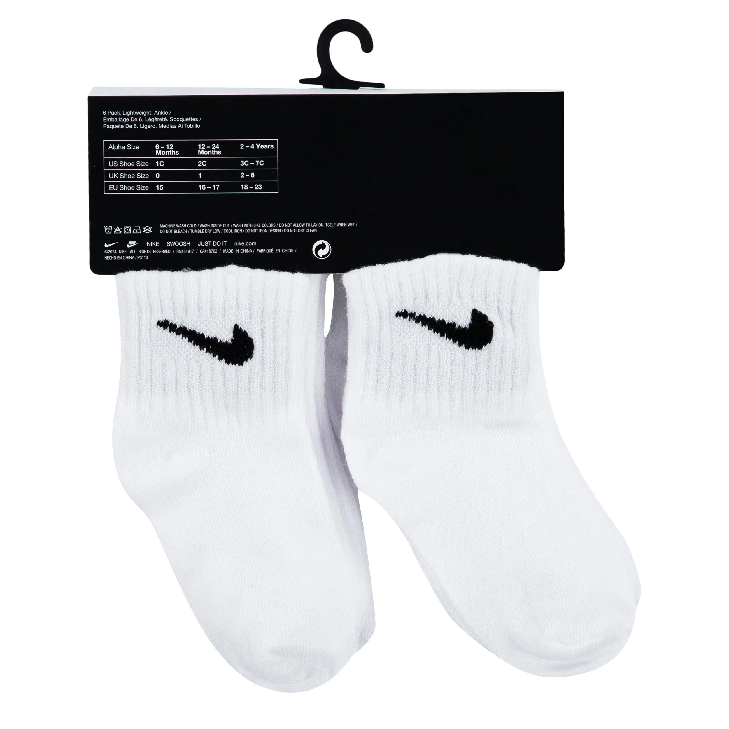 Crew Socks 6 Pairs (2T-4T) - Image 4