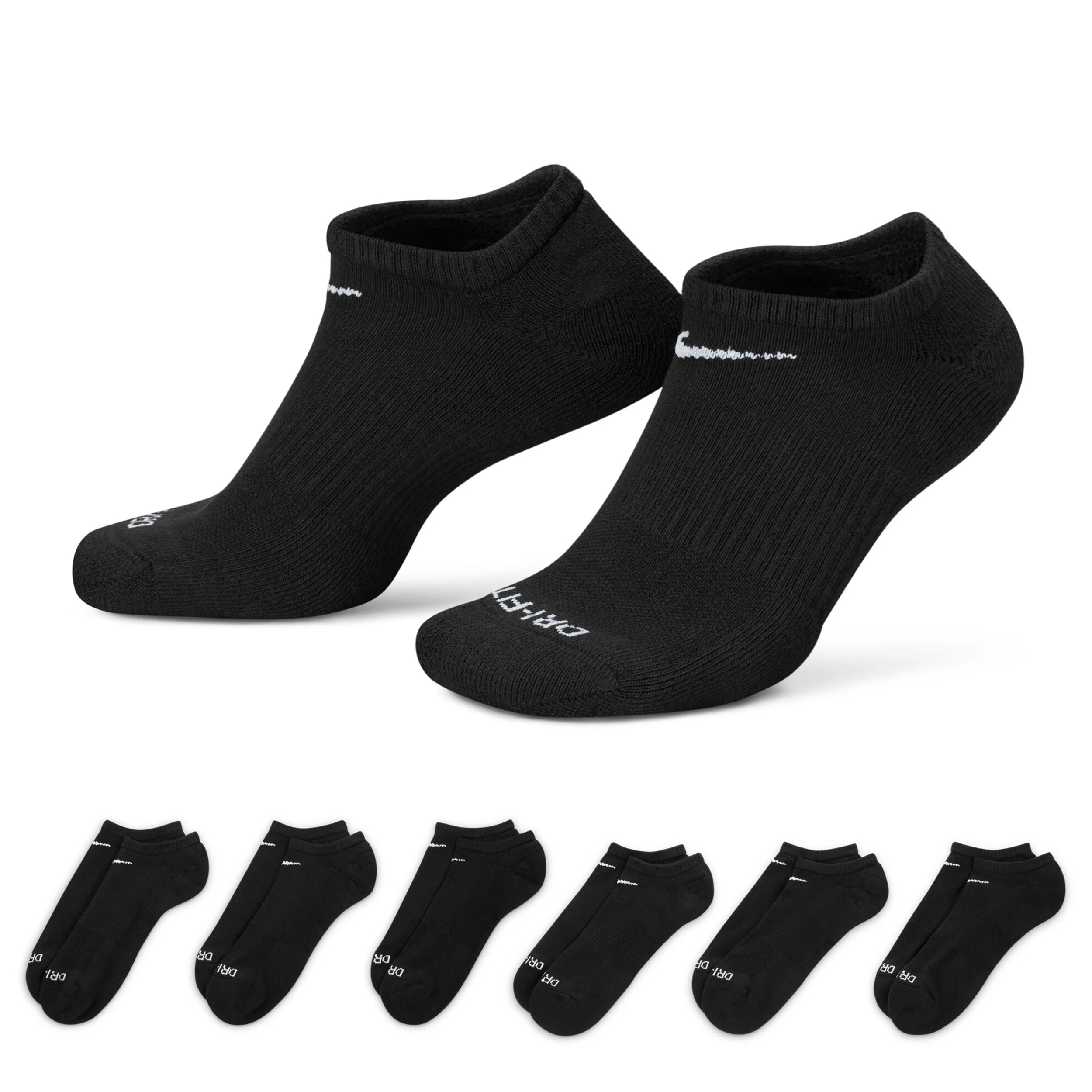 Cushioned No-Show Training Socks 3-Pack (5Y-7Y)