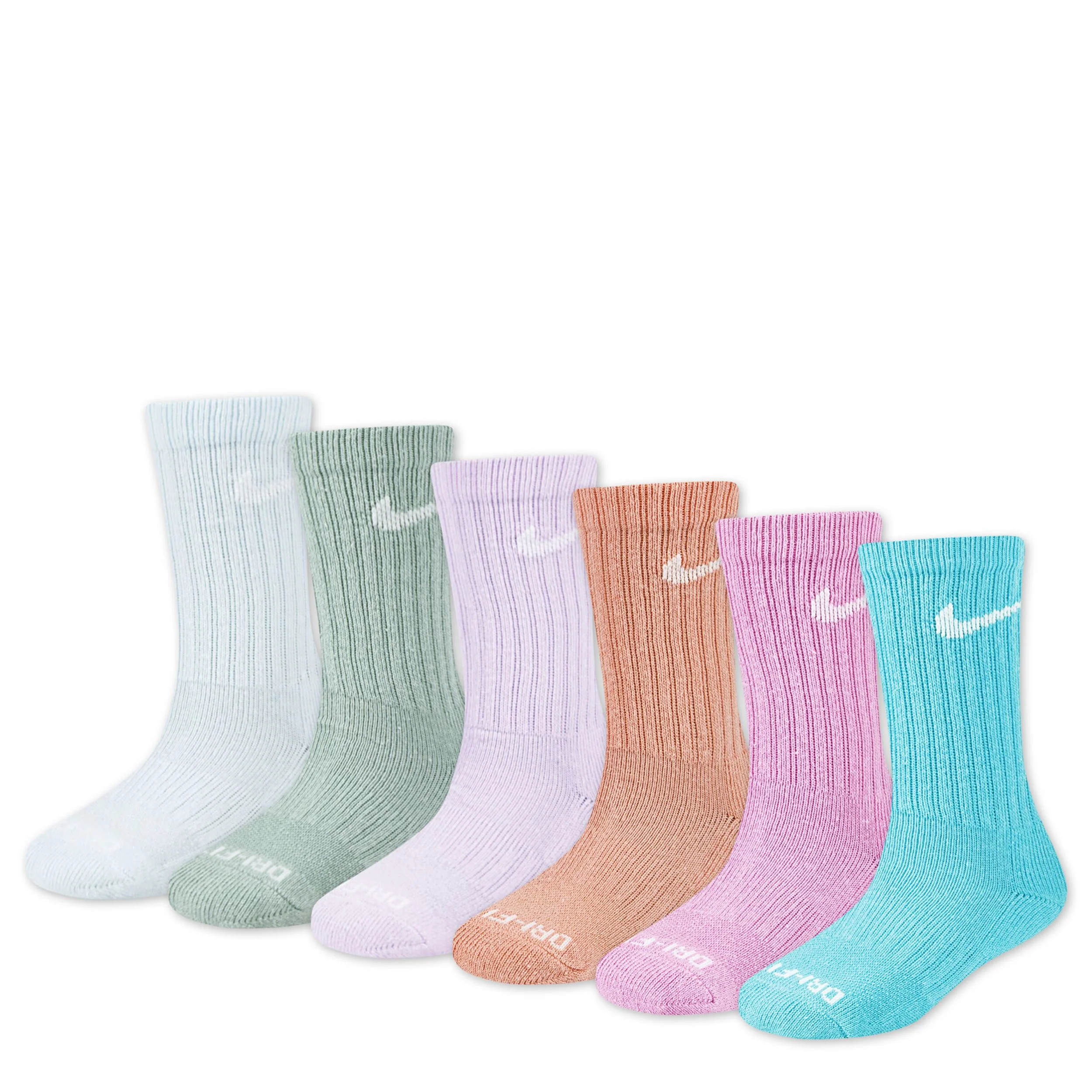 Dri-Fit Perf Basic Crew Socks 6-Pack (10C-3Y)