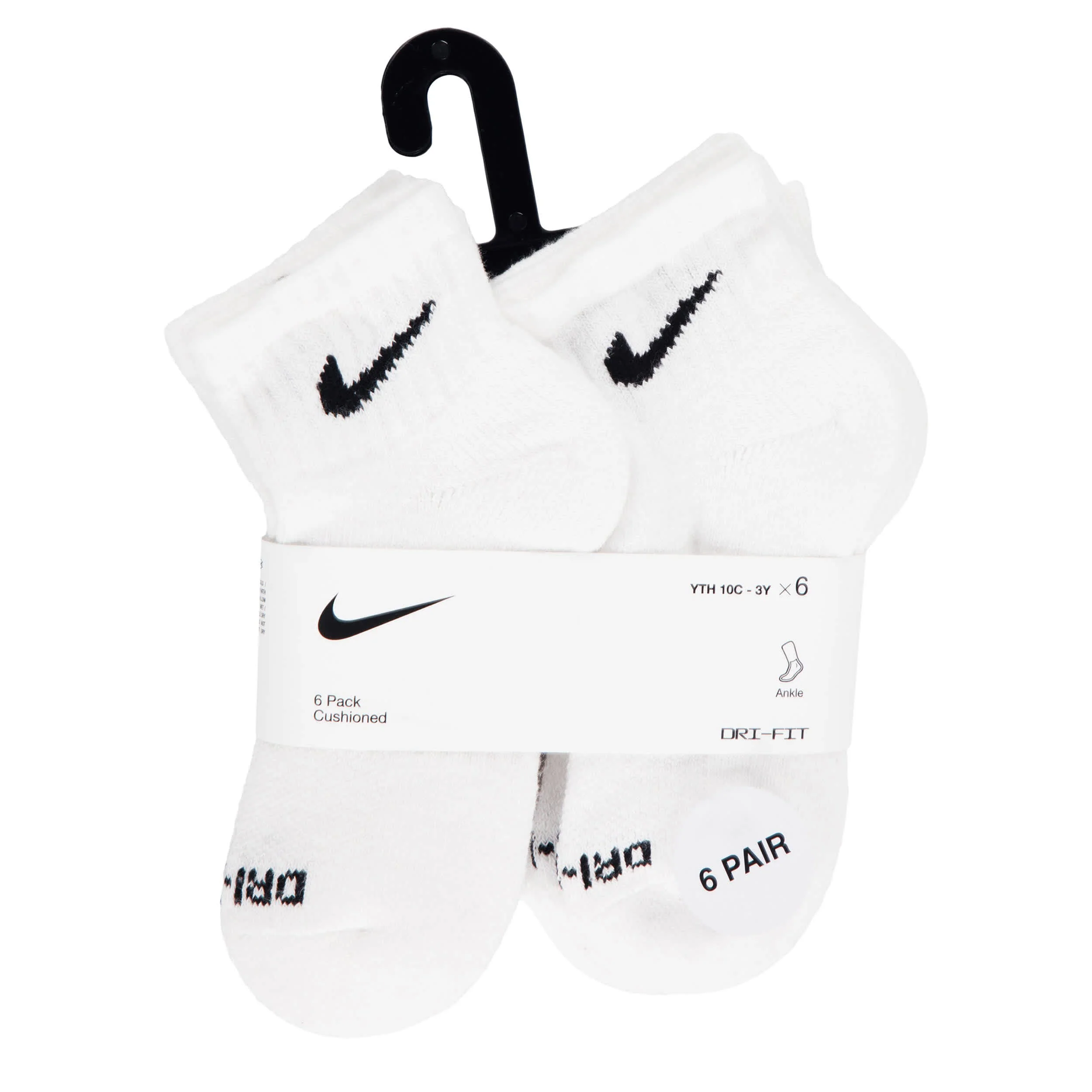 Dri-Fit Perf Basic Crew Socks 6-Pack (4-7) - Image 3