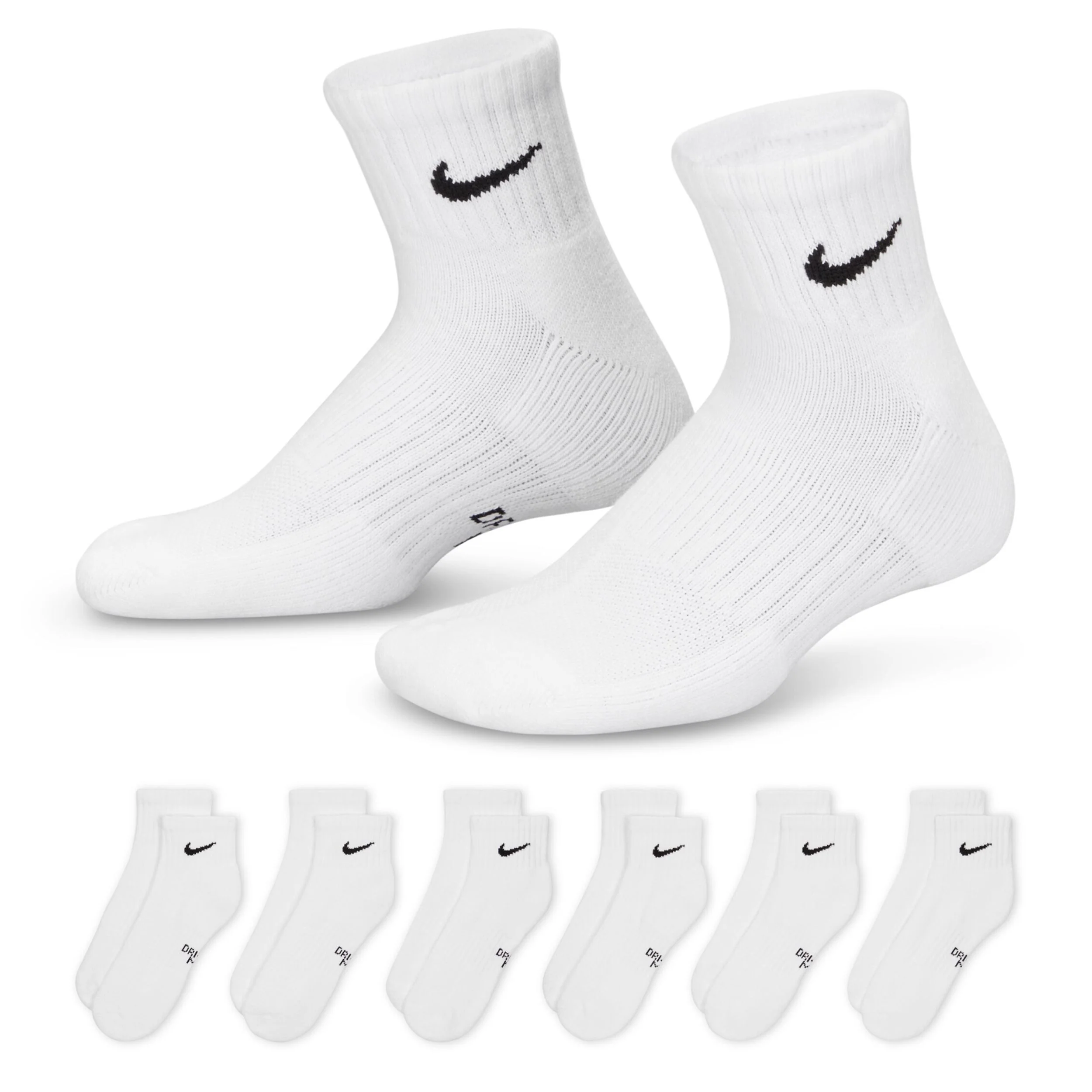 Everyday Cushion 6 Pack Ankle Socks (5Y-7Y)