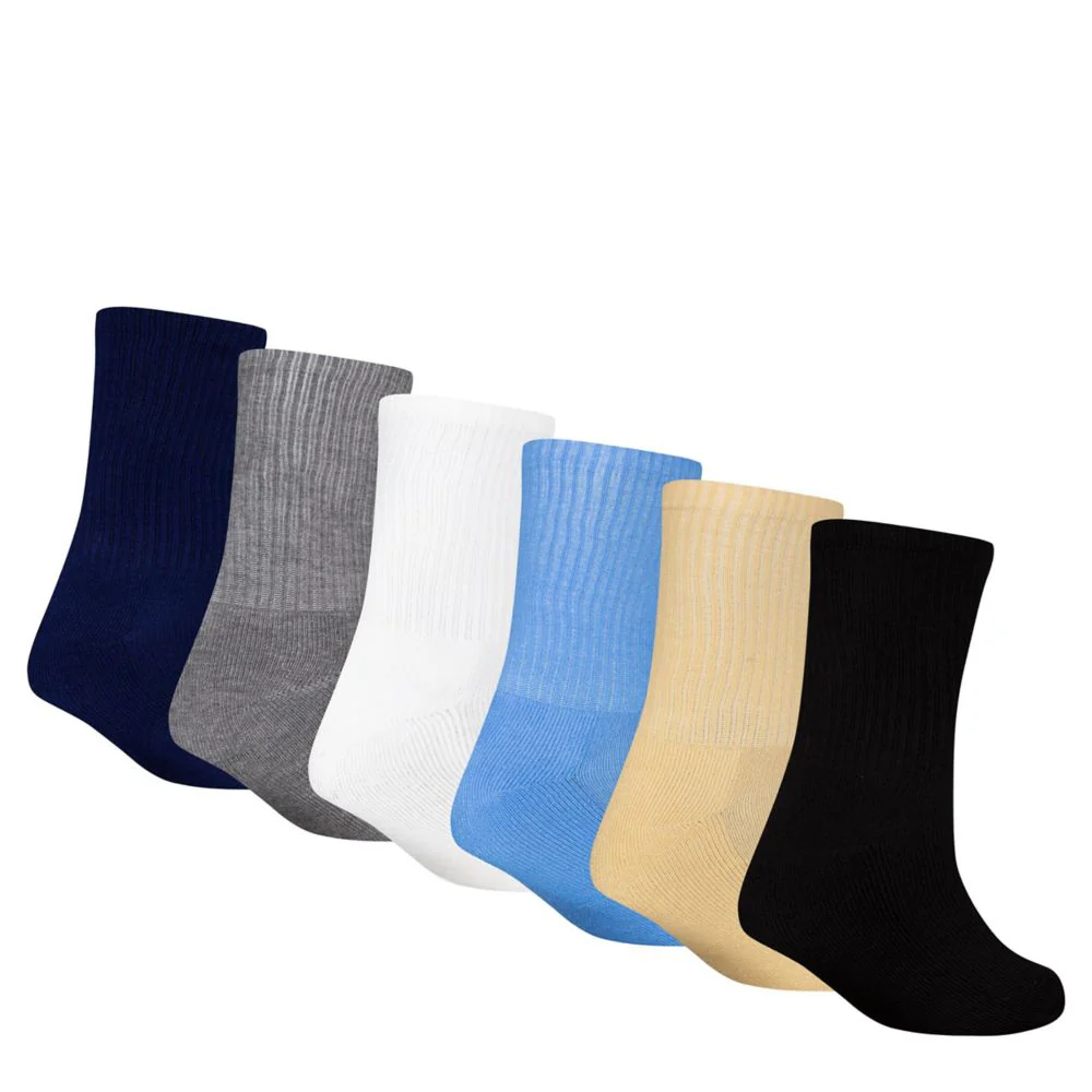 Everyday Essentials Crew Socks 6-Pack (5Y-7Y) - Image 2