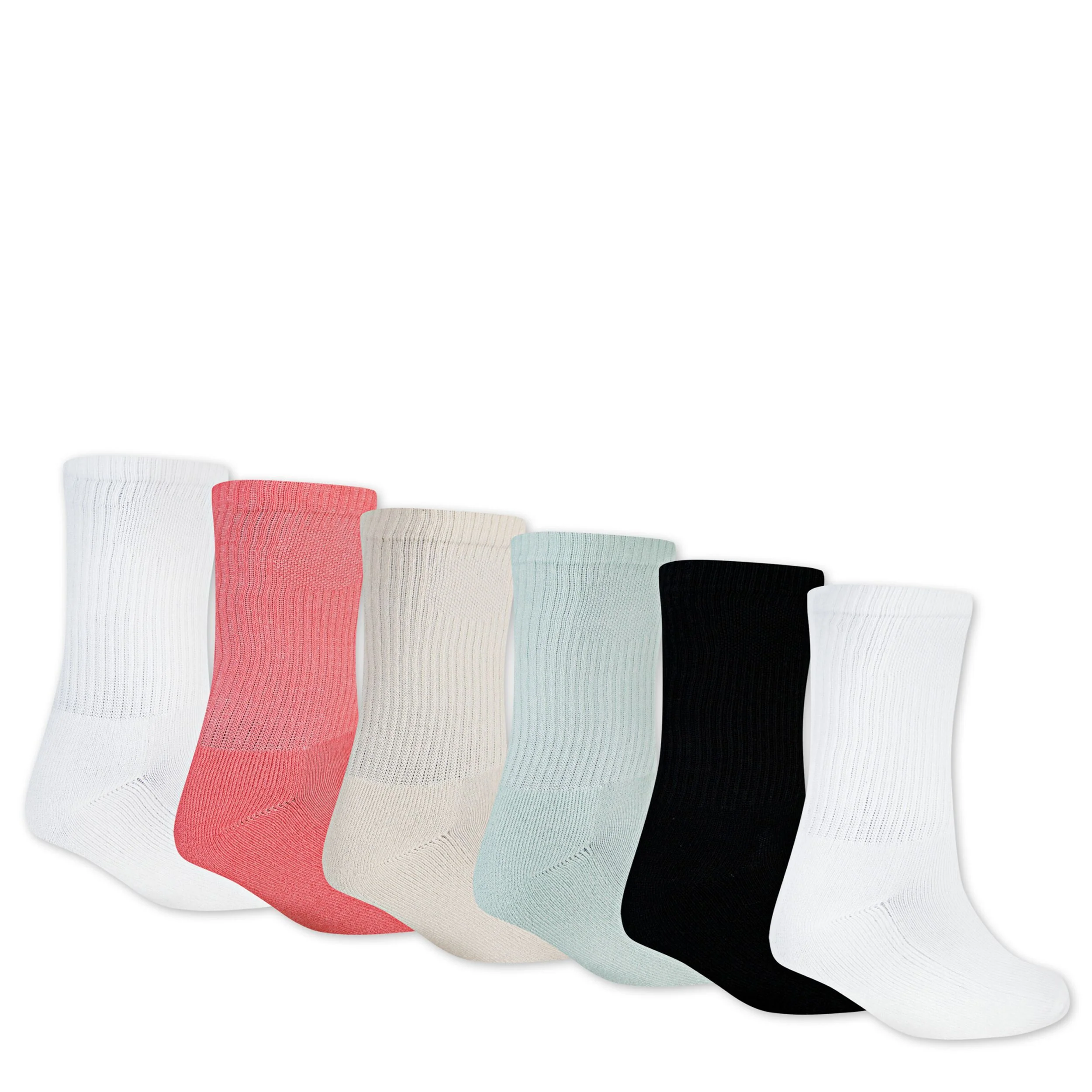 Everyday Essentials Crew Socks 6-Pack (5Y-7Y) - Image 2