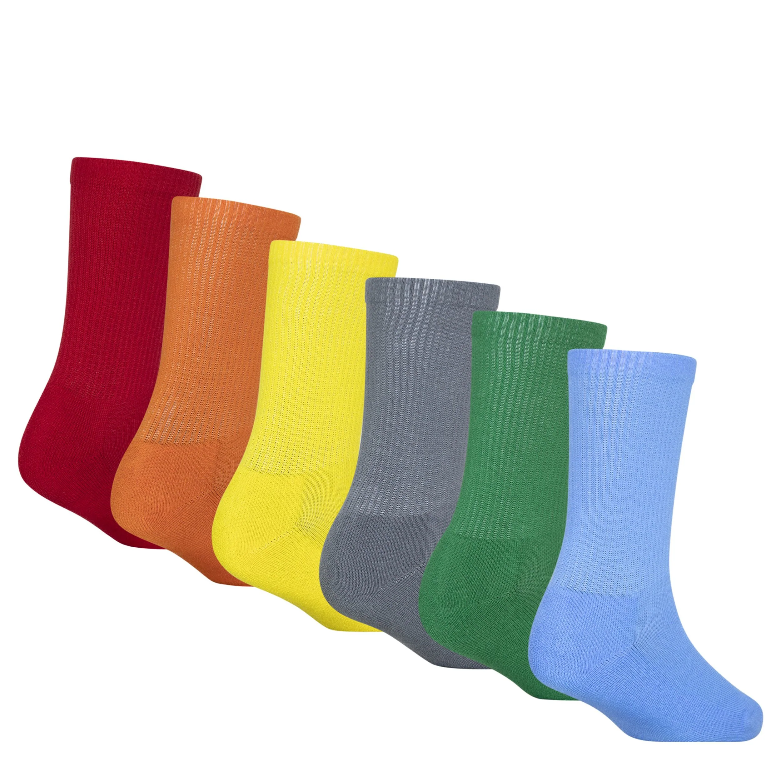 Everyday Essentials Crew Socks 6-Pack (5Y-7Y) - Image 2