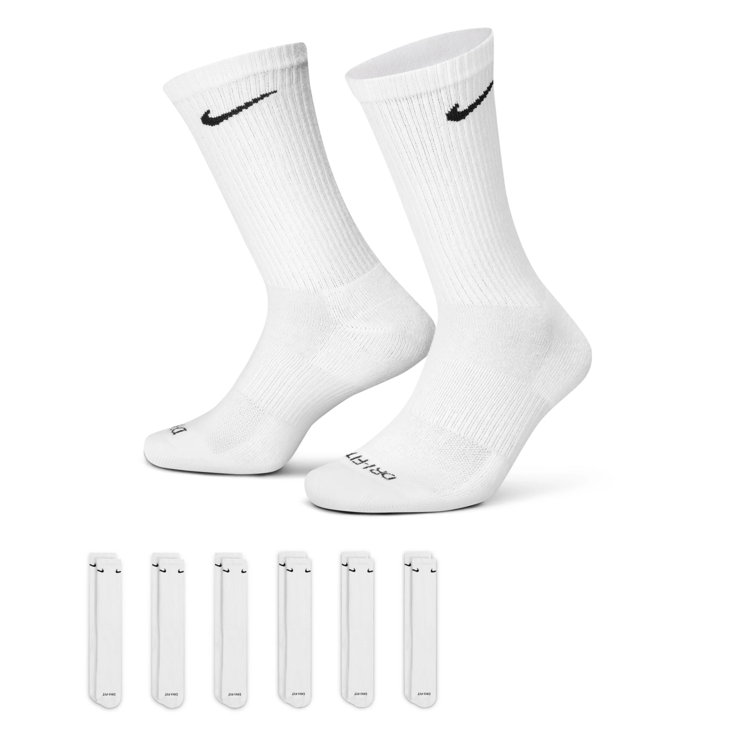 Everyday Plus Cushioned Crew Socks 6 Pair (3Y-5Y)