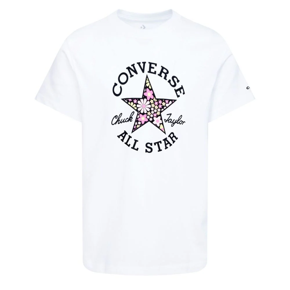 Floral Chick Patch Tee (Big Kid)