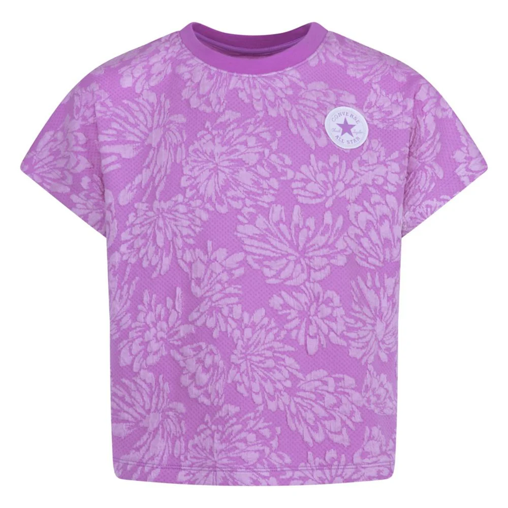 Floral Jacquard Dolman Tee (Big Kid)