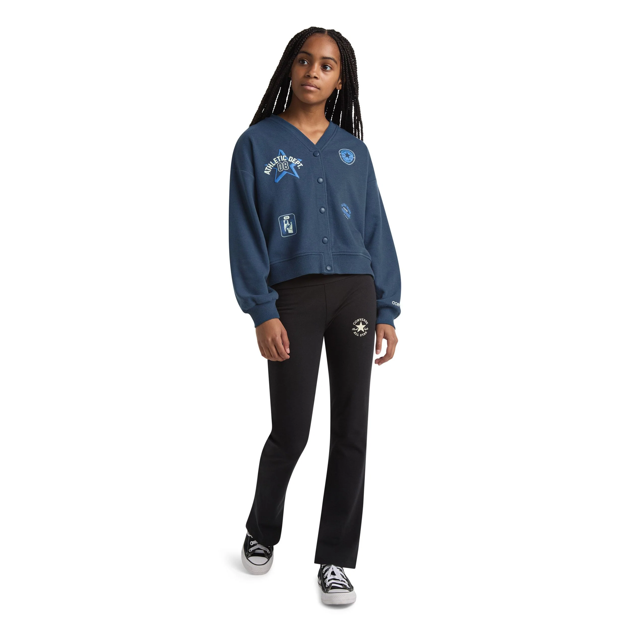 Graphic Boxy Cardigan (Big Kid) - Image 3