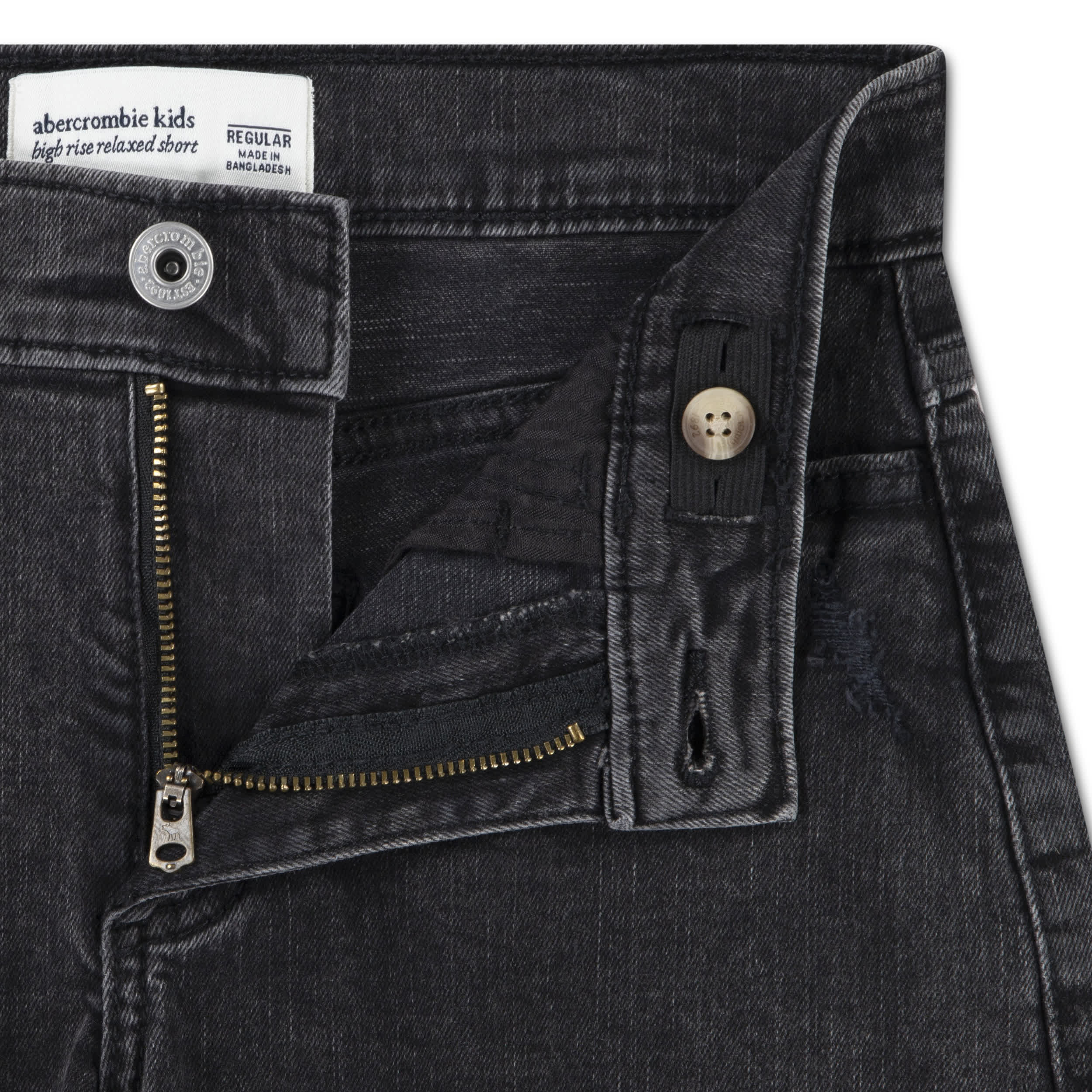High Rise Denim Shorts (Big Kids) - Image 4