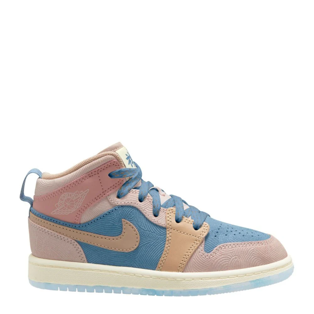 Jordan 1 Mid Sneaker School (Little Kid) - Image 2