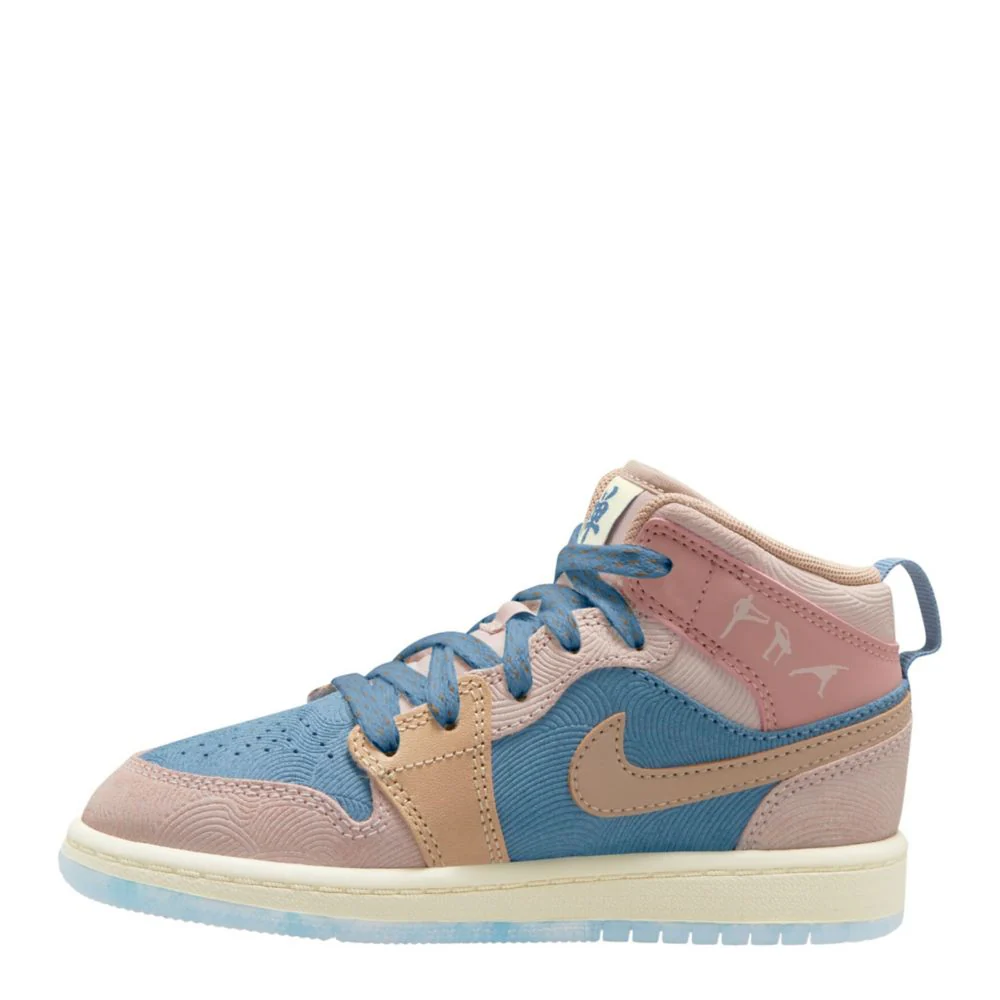Jordan 1 Mid Sneaker School (Little Kid) - Image 3