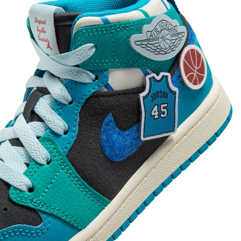 Jordan 1 Mid Ss (Little Kid) - Image 11