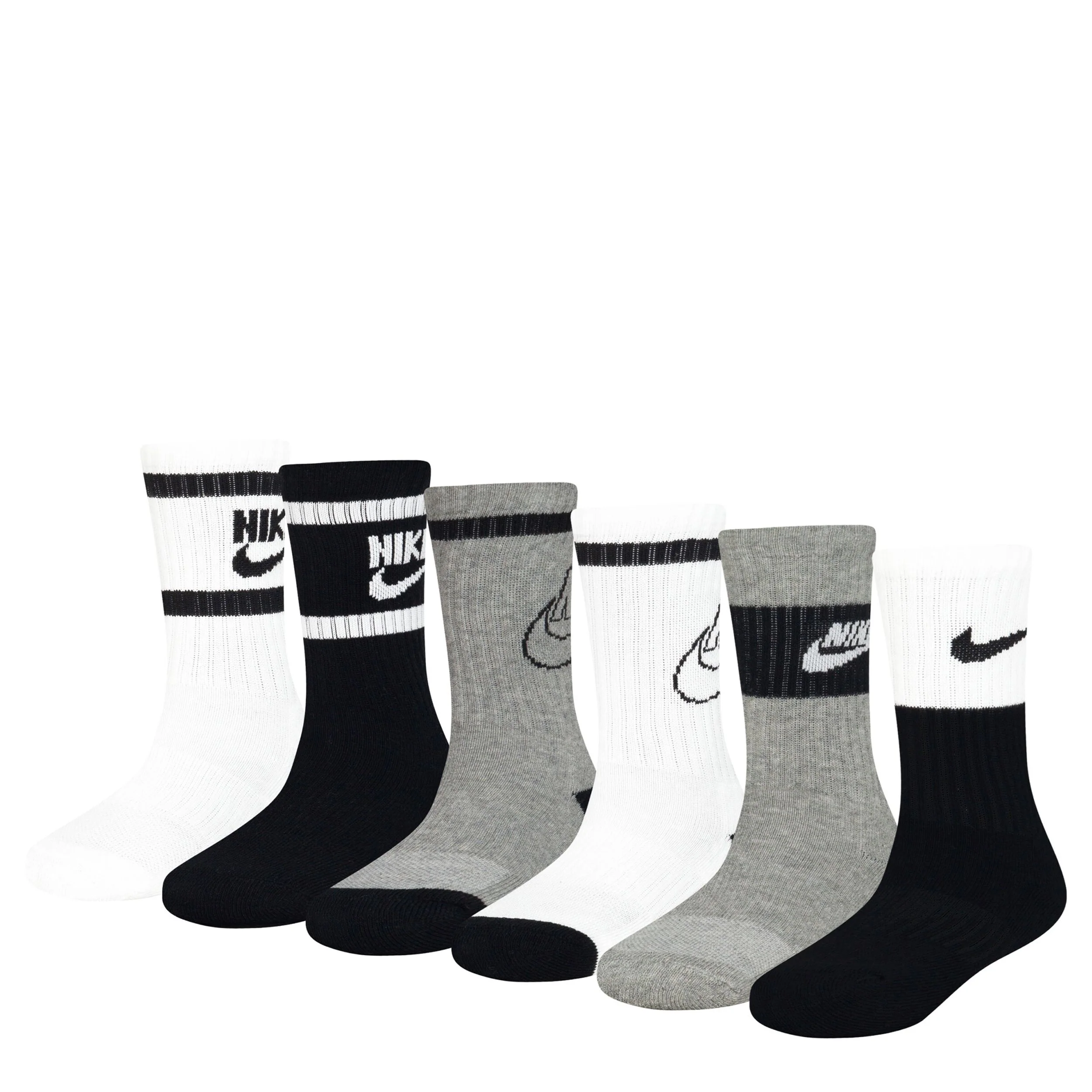 Retro Crew Socks 6-Pack (10C-3Y)