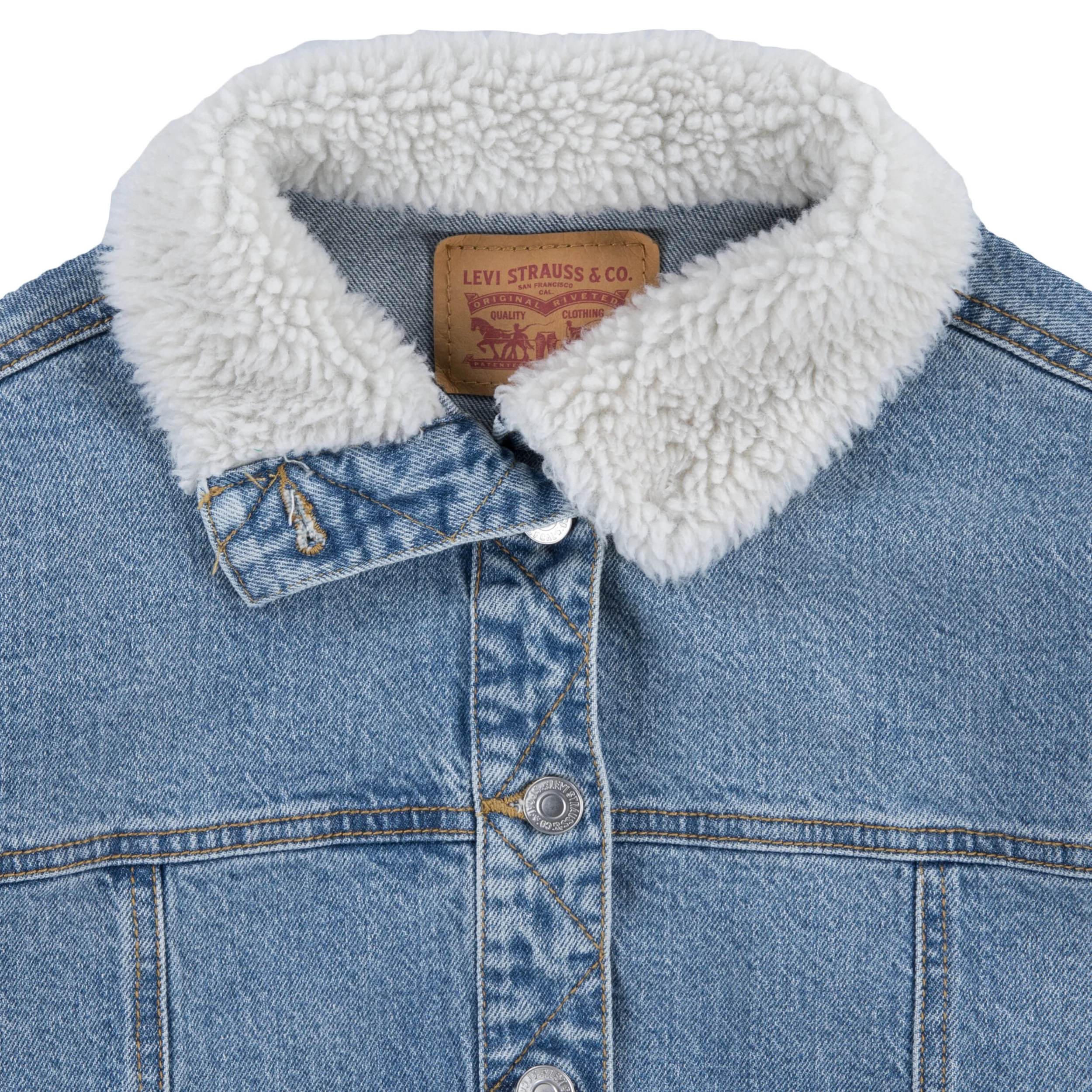 Sherpa Collar Oversized Trucker Jacket (Big Kid) - Image 4
