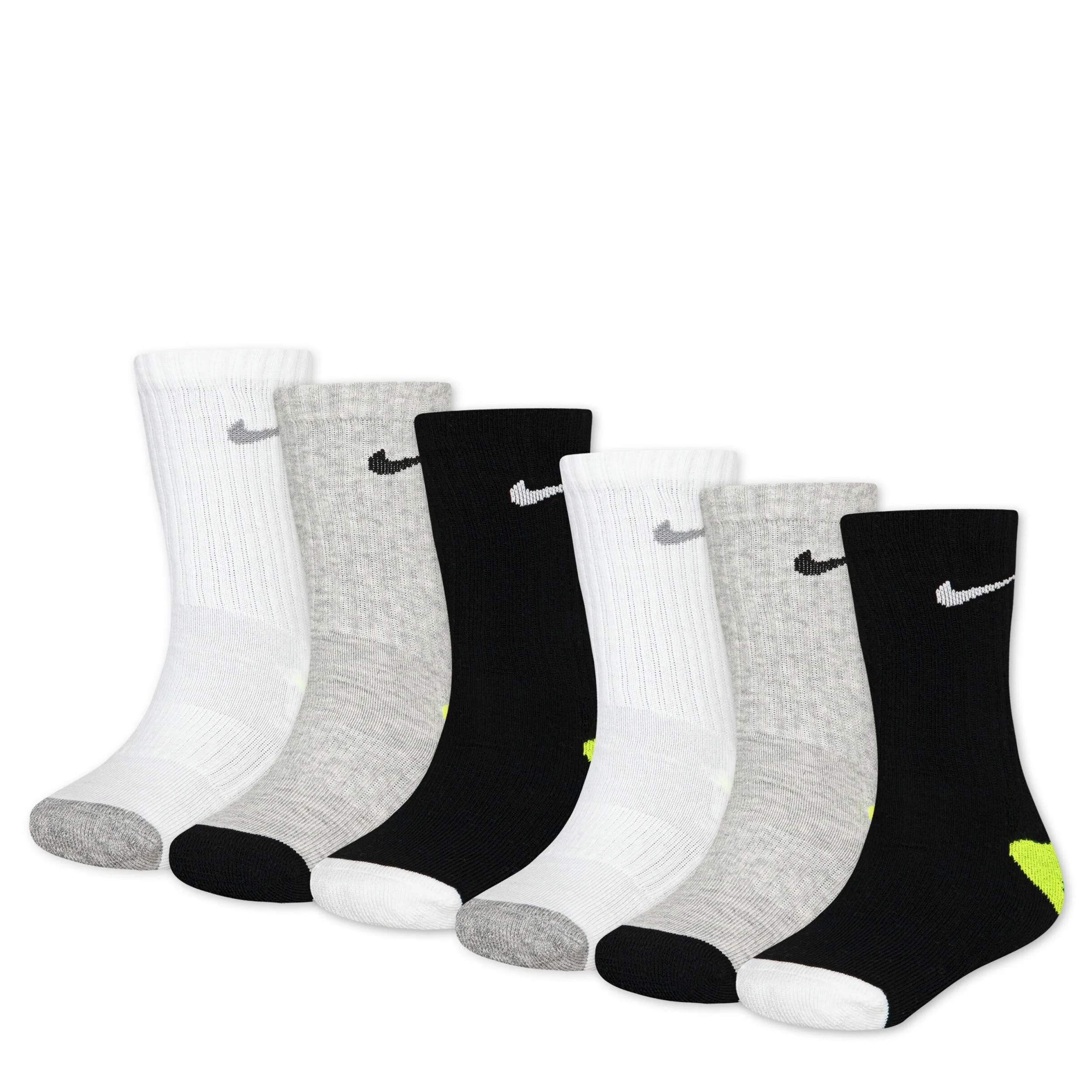 Smiley Crew Socks 6-Pack (10C-3Y)