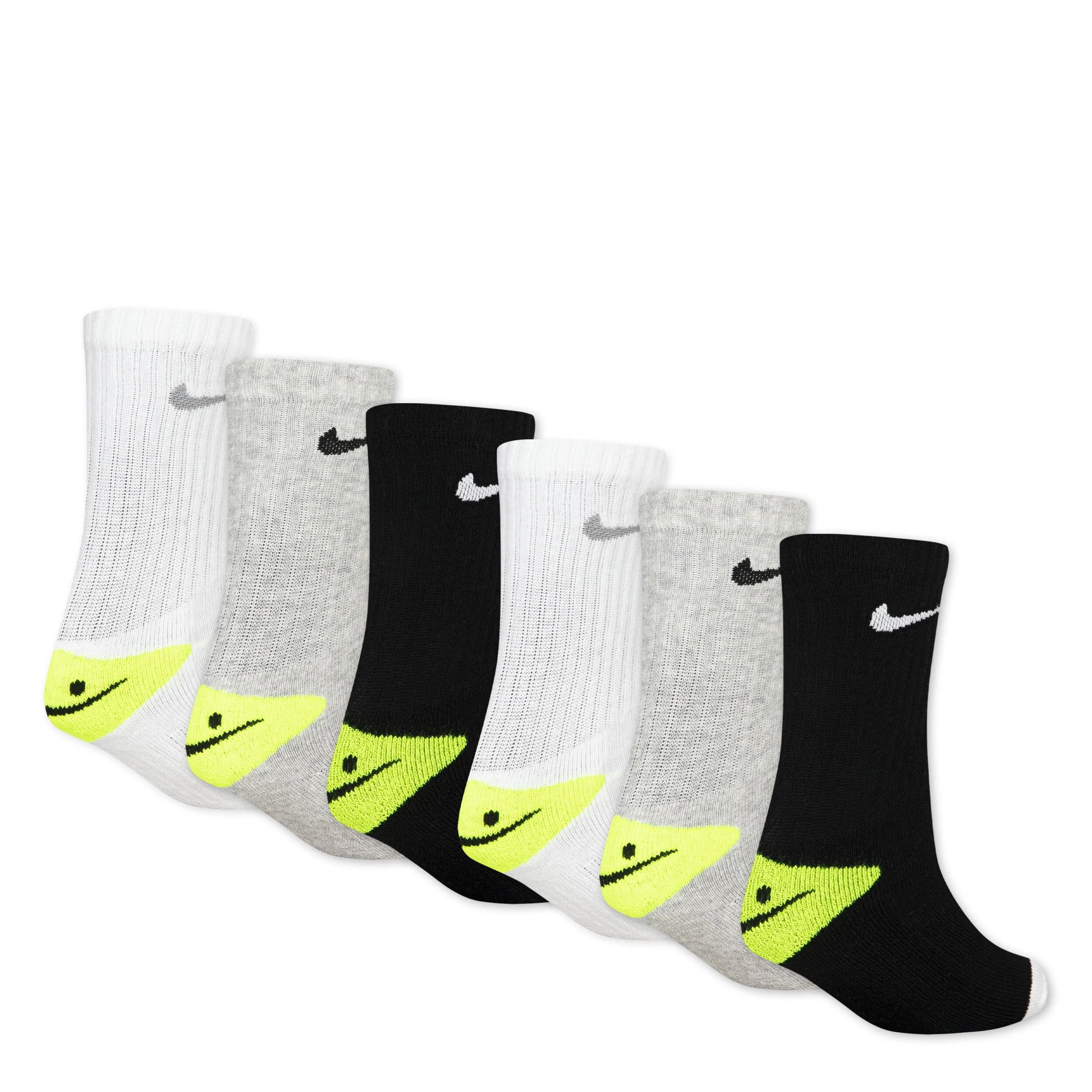 Smiley Crew Socks 6-Pack (10C-3Y) - Image 2