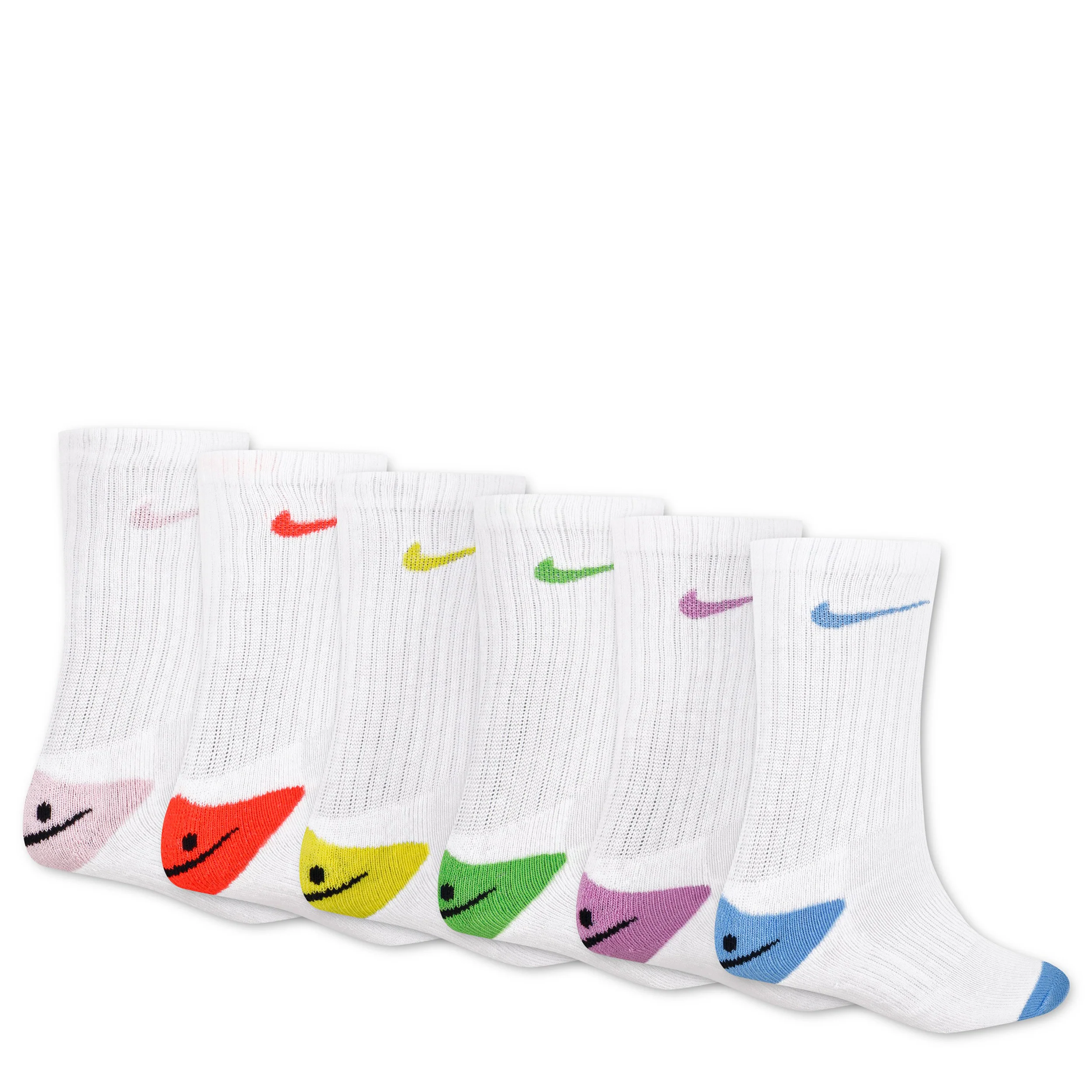 Smiley Crew Socks 6-Pack (10C-3Y) - Image 2