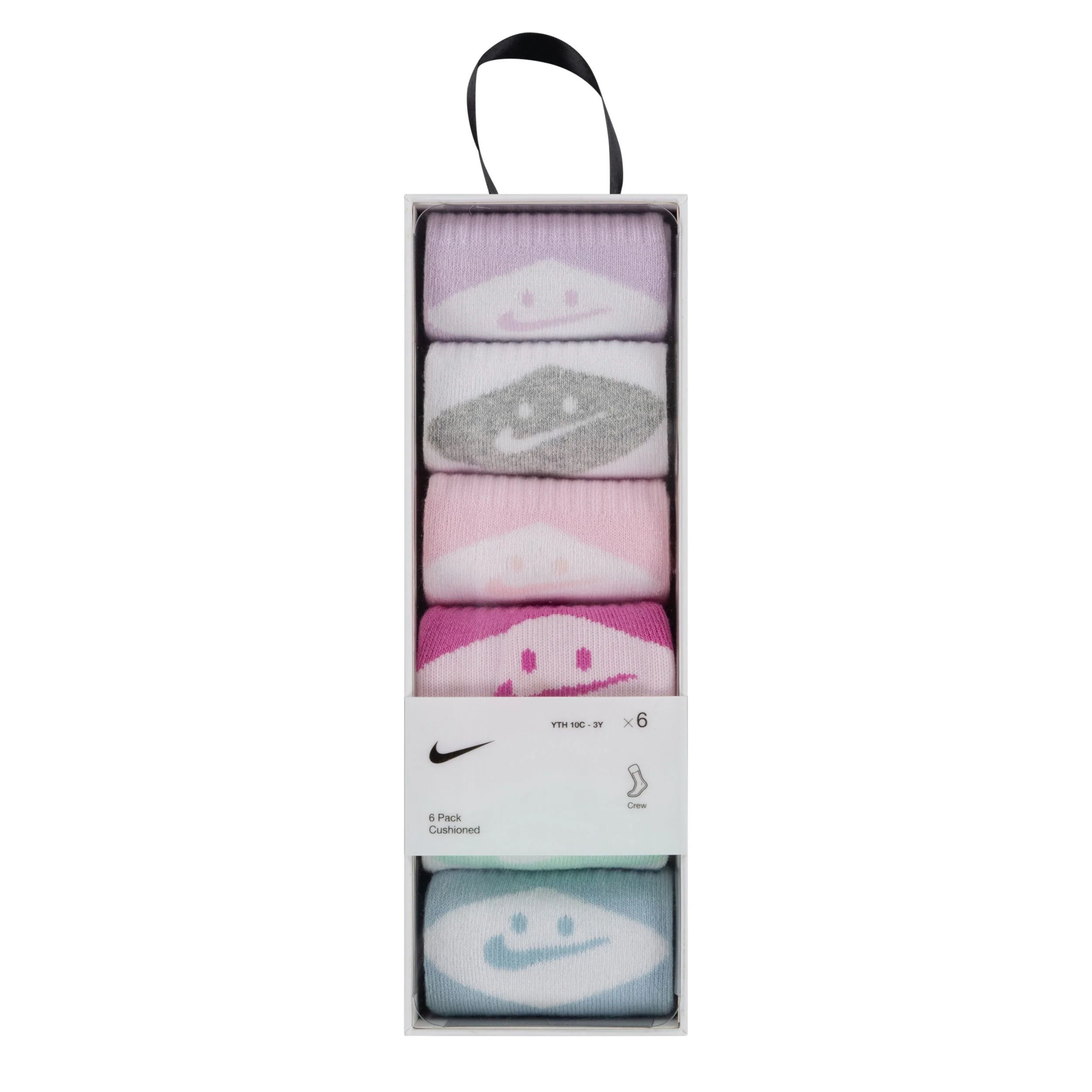Smiley Crew Socks 6 Pack - Image 3
