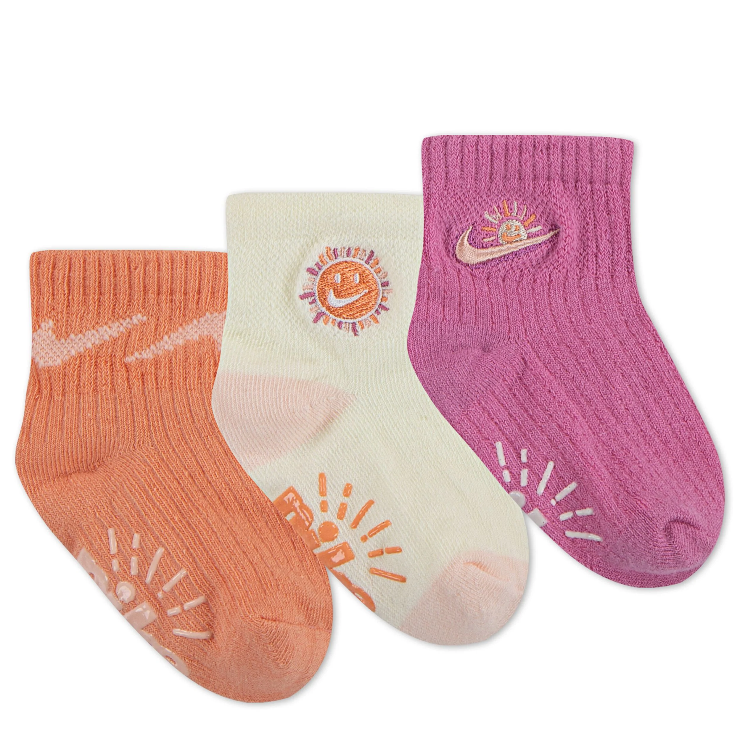 Sunny Swoosh Gripper Socks 3-Pack (6-12M) - Image 2