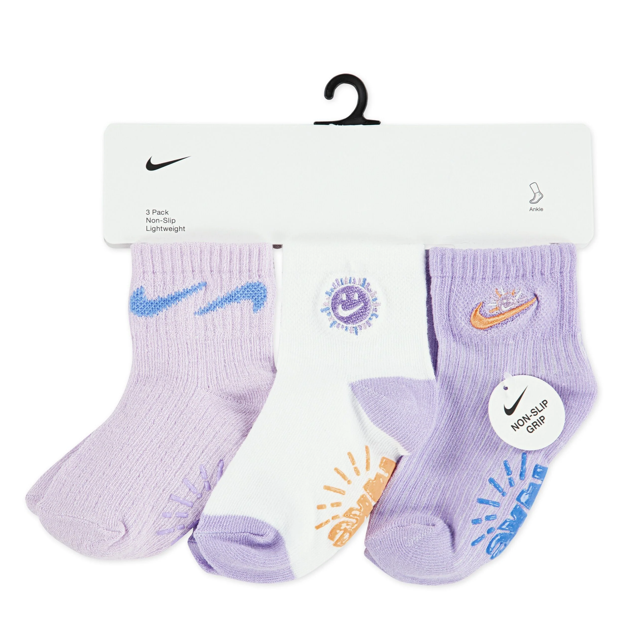 Sunny Swoosh Gripper Socks 3-Pack (Infant/Toddler) - Image 3