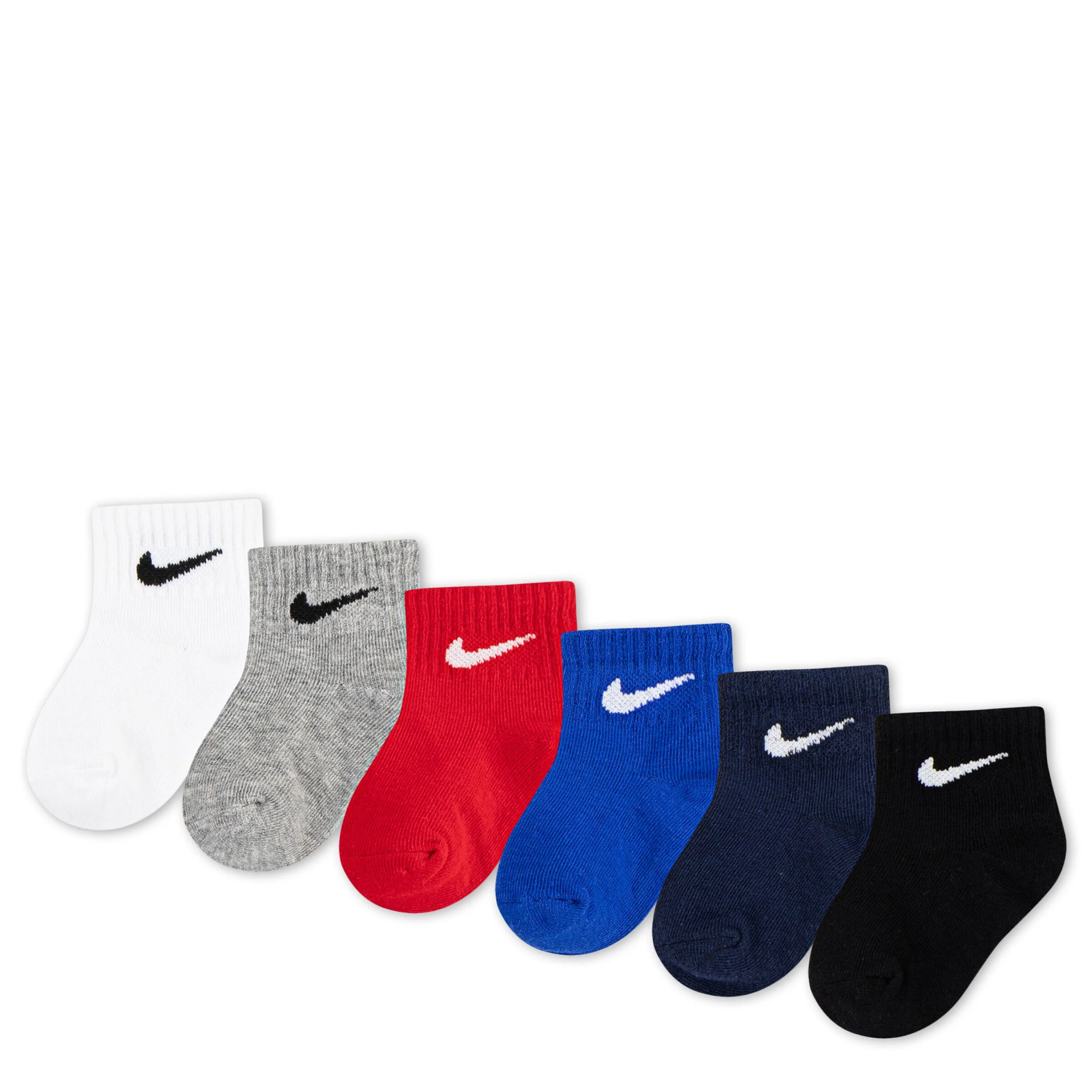 Swoosh Ankle Socks 6-Pack (6M-12M)