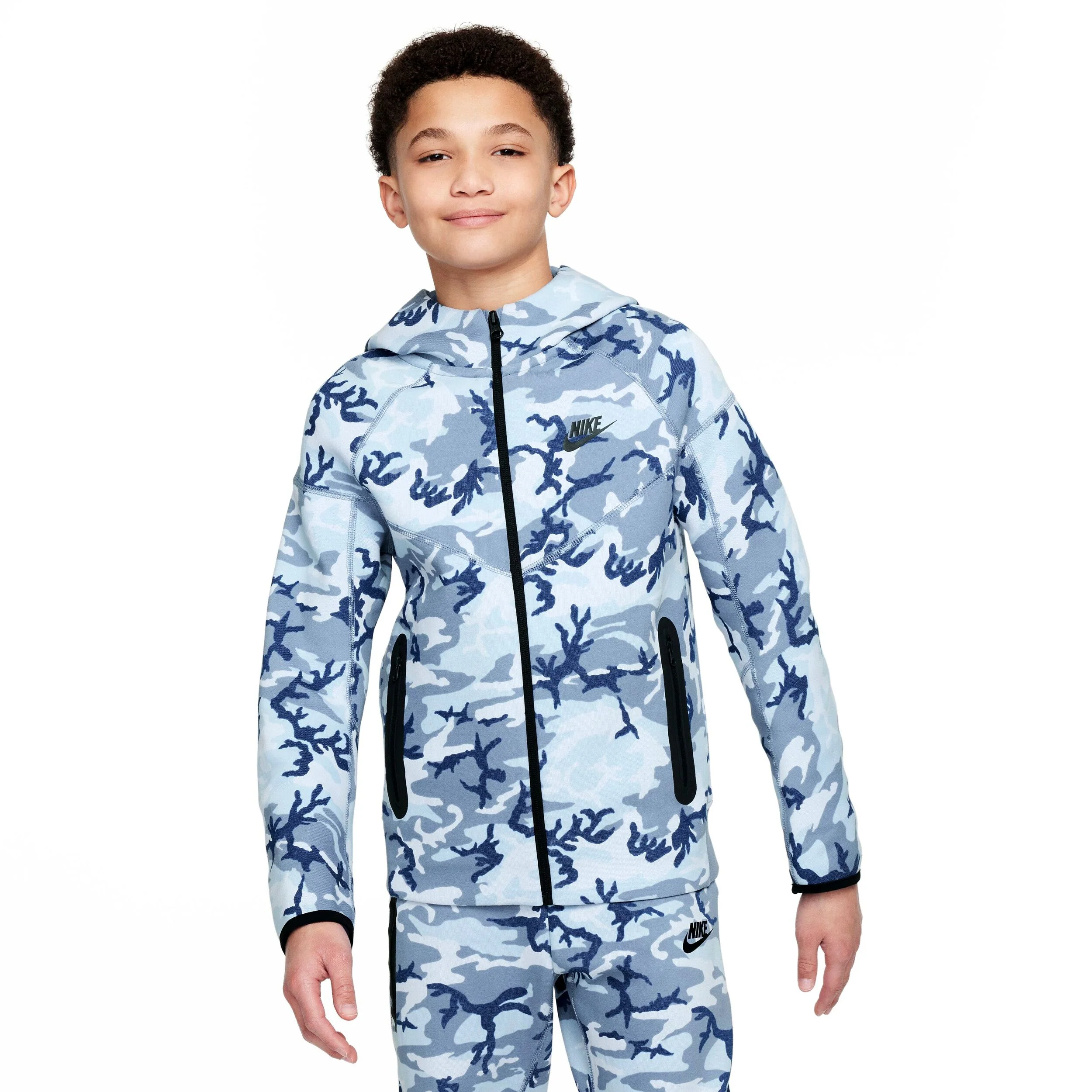 Tech Fleece Full Zip Hoodie (Big Kid)
