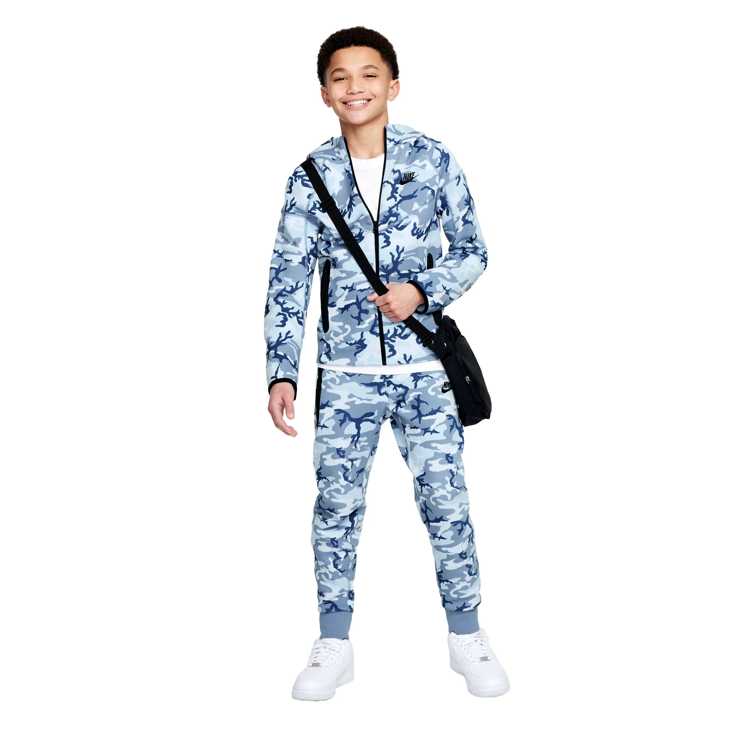 Tech Fleece Full Zip Hoodie (Big Kid) - Image 6