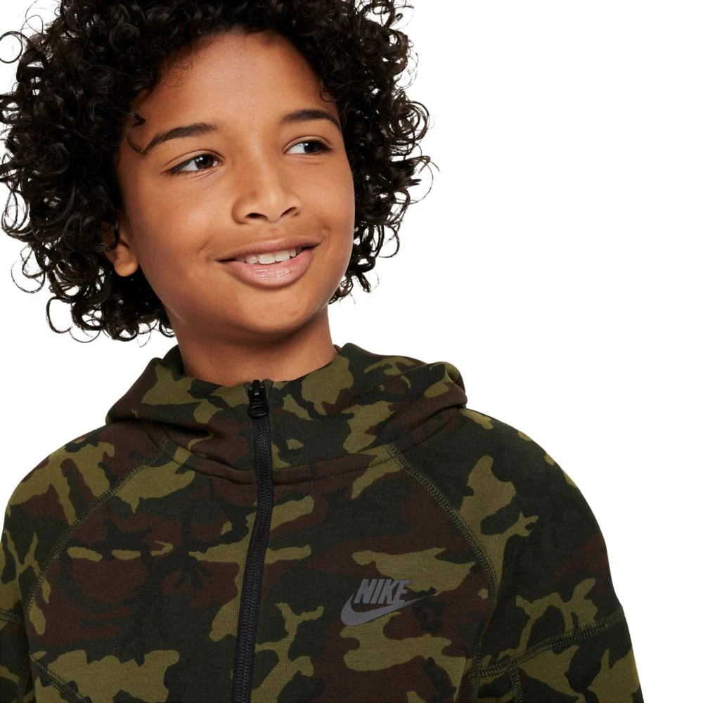 Tech Fleece Full Zip Hoodie (Big Kids) - Image 3