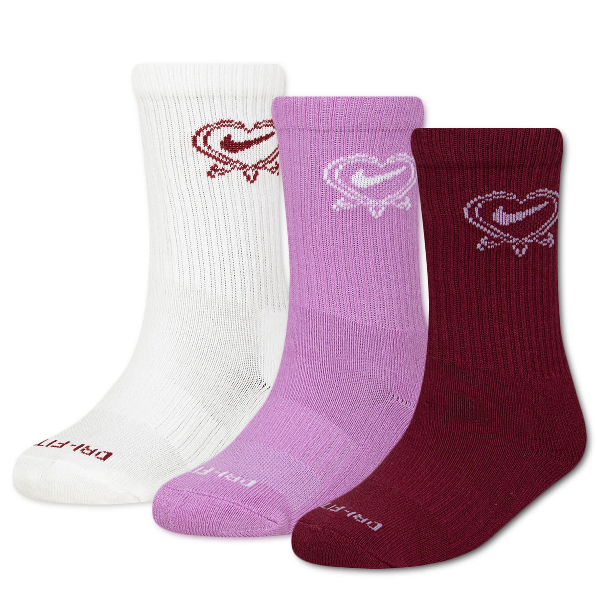 V-Day Dri-Fit Crew Socks 3-Pack (10C-3Y)