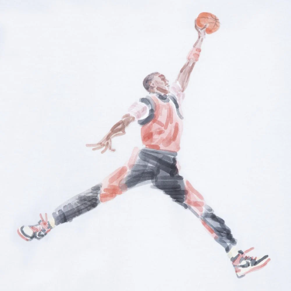 Watercolor Jumpman Tee (Big Kid) - Image 4
